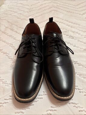 Deer Stags Black Leather Derby Oxfords